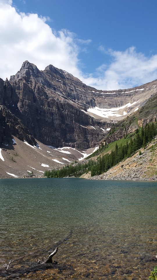 Moraine Lake is a glacially-fed lake in Banff National Park