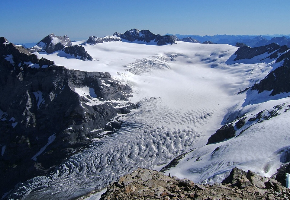 Clariden from Dussi across the Hufifirn, Switzerland