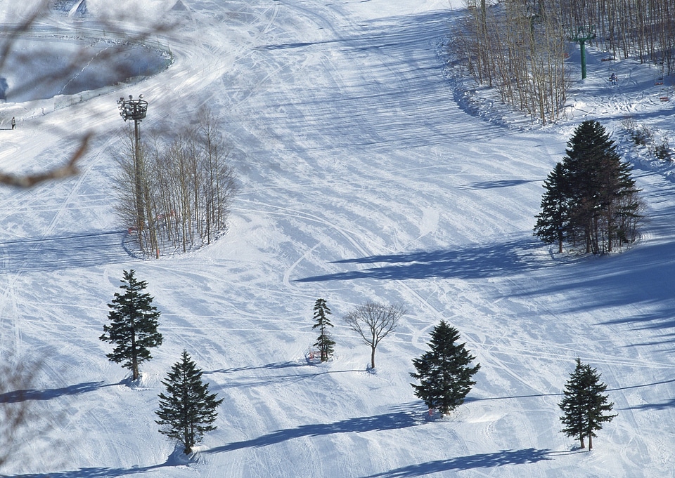Winter landscape in mountains with snow