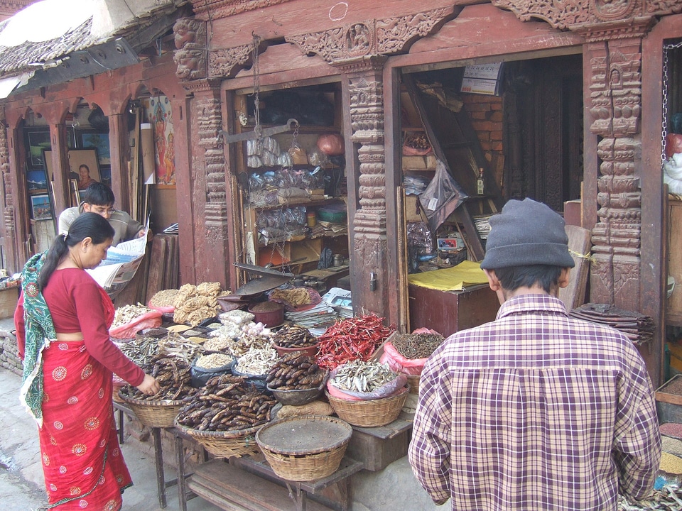 Traditional shops in Kathmandu