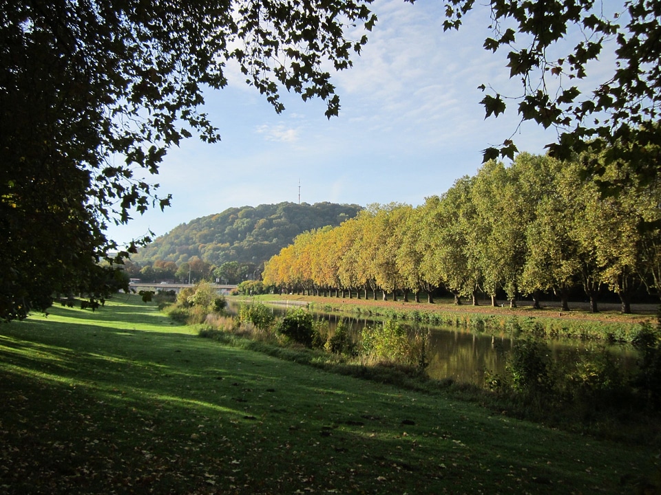 Summer Landscape with River and Clouds