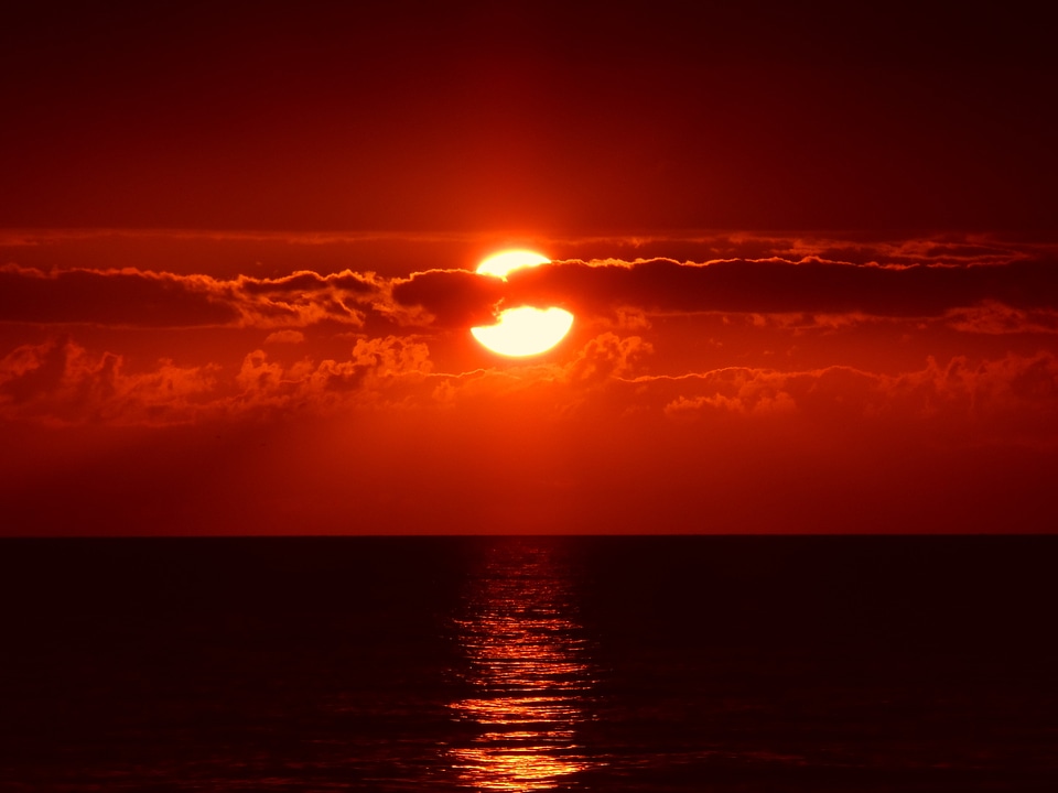 Red cloudscape dramatic photo