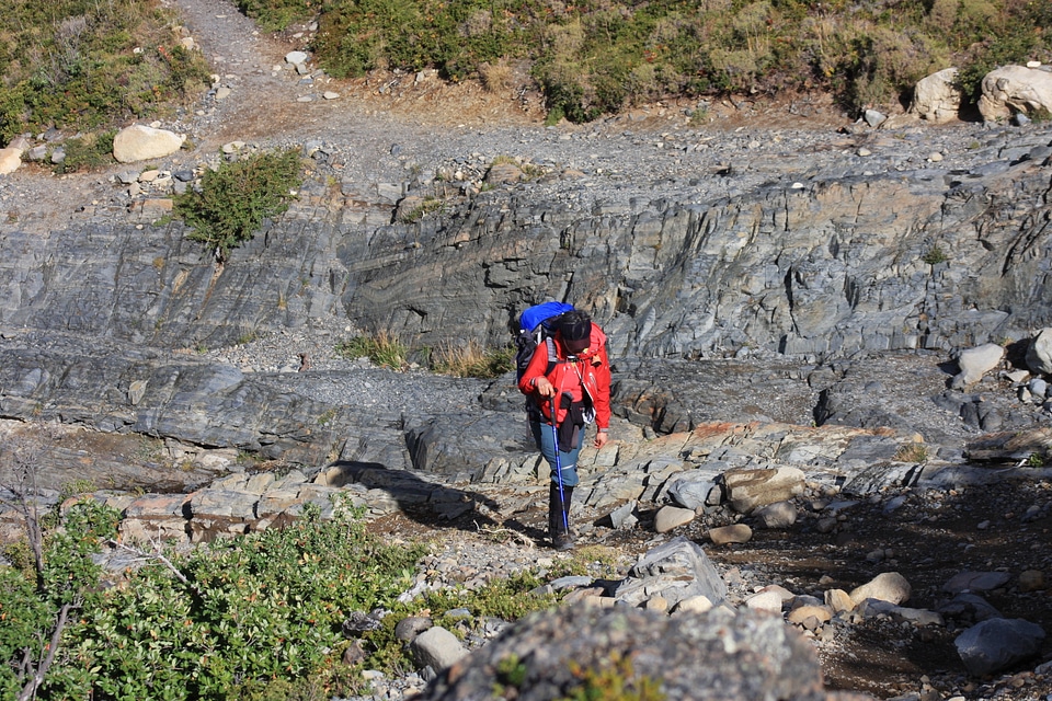 Hiker in Patagonia photo