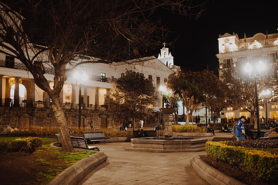 old colonial buildings in the center of Cuenca, Ecuador