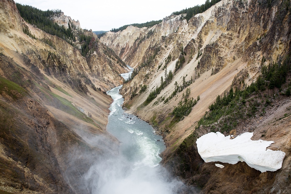 South Rim of the Grand Canyon of the Yellowstone in Yellowstone