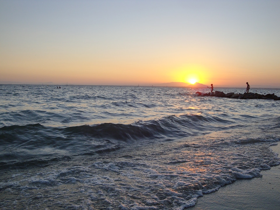 Sunset at Mar Menor Sea