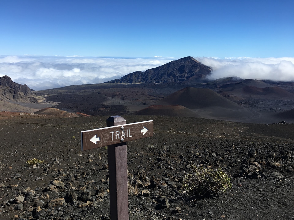 Trail in Haleakala National Park, Maui, Hawaii