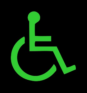 Green wheelchair icon