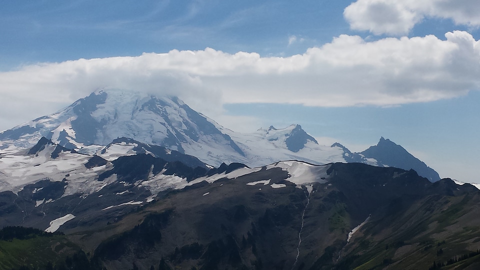 Mount Baker Closeup Snow Mountain Washington photo