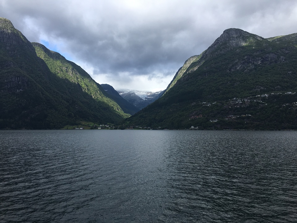 The trail to Troll's Tongue rock in Hordaland county Norway