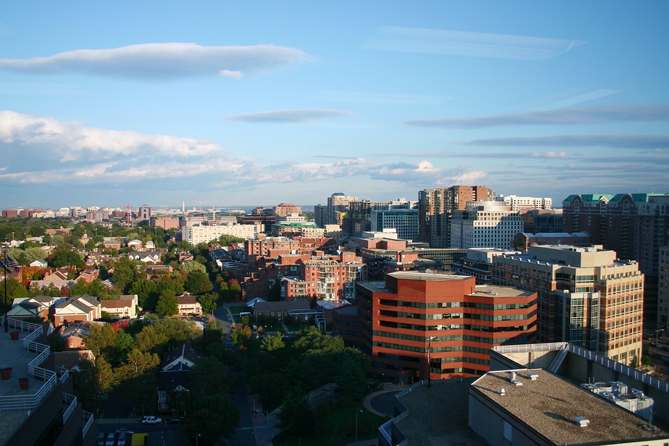 An aerial view of Arlington County