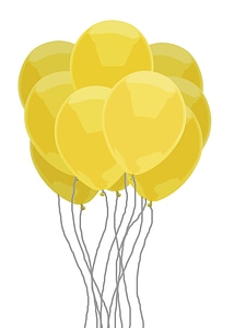 Yellow Balloon Bunch photo