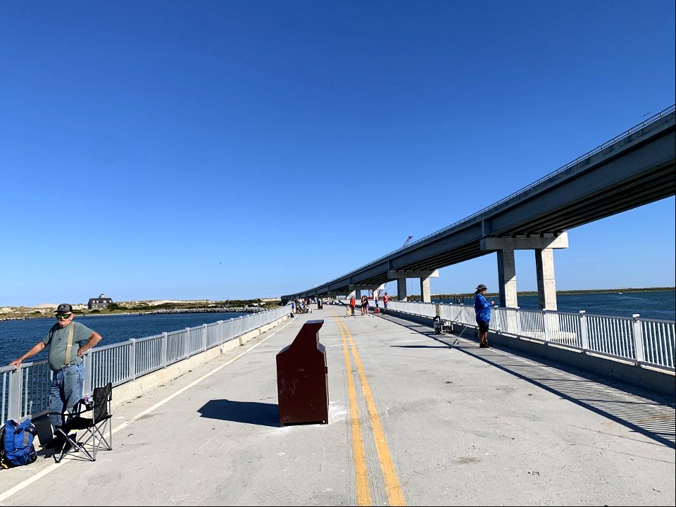 Looking south on the Bonner Bridge Pier