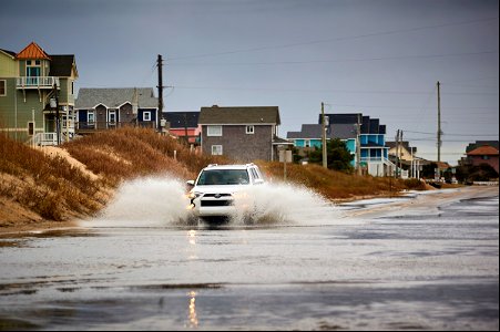 Flooded conditions along NC-12, February 2021 Kurt Moses