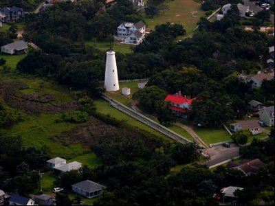 Aerial view of Ocracoke Light Station