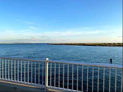 Bonner Bridge Pier looking east on opening day 10-01-2021