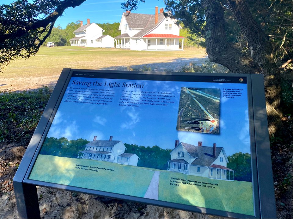 Educational panel at Cape Hatteras Light Station