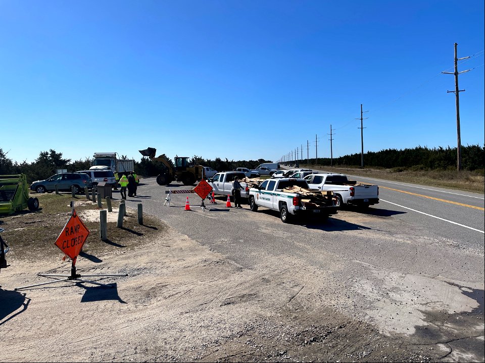 House debris staging area at Ramp 23. photo