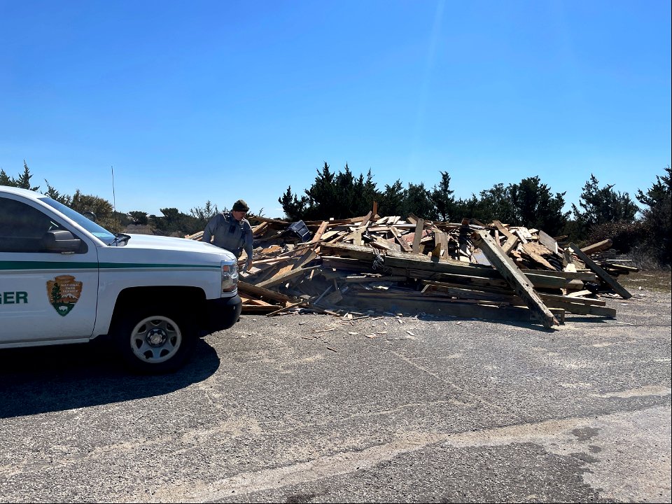 Debris pile at Ramp 23 photo