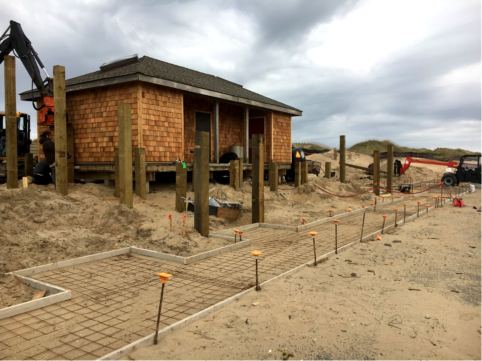 Frisco Beach Access project update - concrete walkway forms