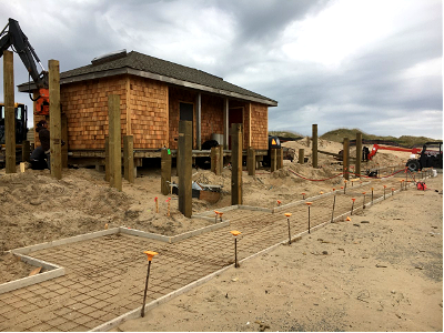 Frisco Beach Access project update - concrete walkway forms