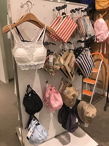 Fashionable clothes in a boutique store in Korea
