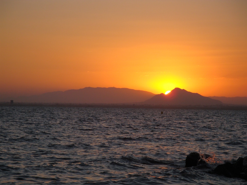Sunset at Mar Menor Sea
