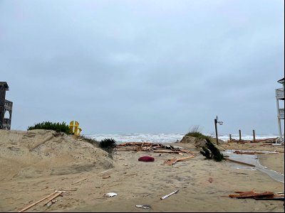 Site of home collapse at 24265 Ocean Dr, Rodanthe (1) 05-10-2022