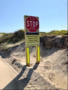 New ORV sign at Ramp 2