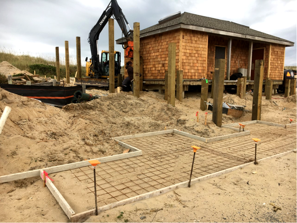 Frisco Beach Access project update - concrete walkway forms