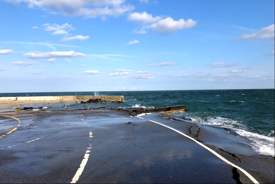 Erosion at the north end of Ocracoke Island