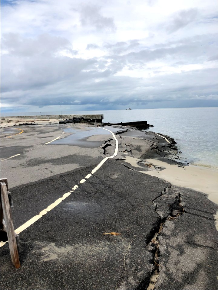 Erosion at the north end of Ocracoke Island