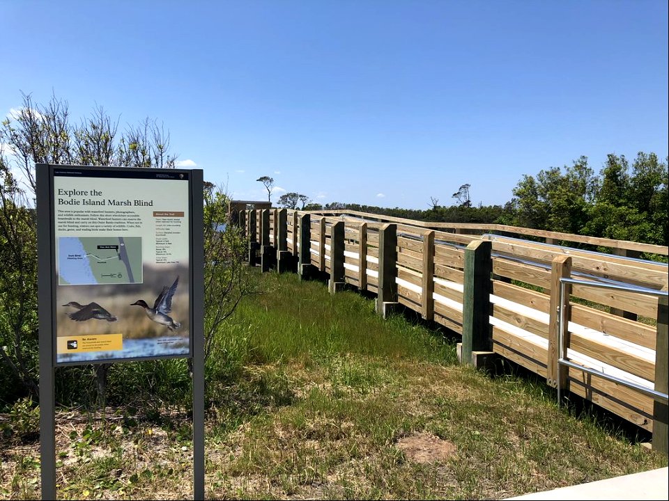Bodie Island Marsh Blind with sign