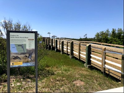 Bodie Island Marsh Blind with sign photo