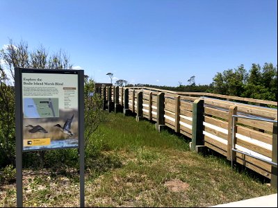Bodie Island Marsh Blind with sign