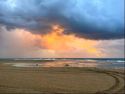 Morning storm clouds brewing offshore of Cape Point on Jan. 3, 2022
