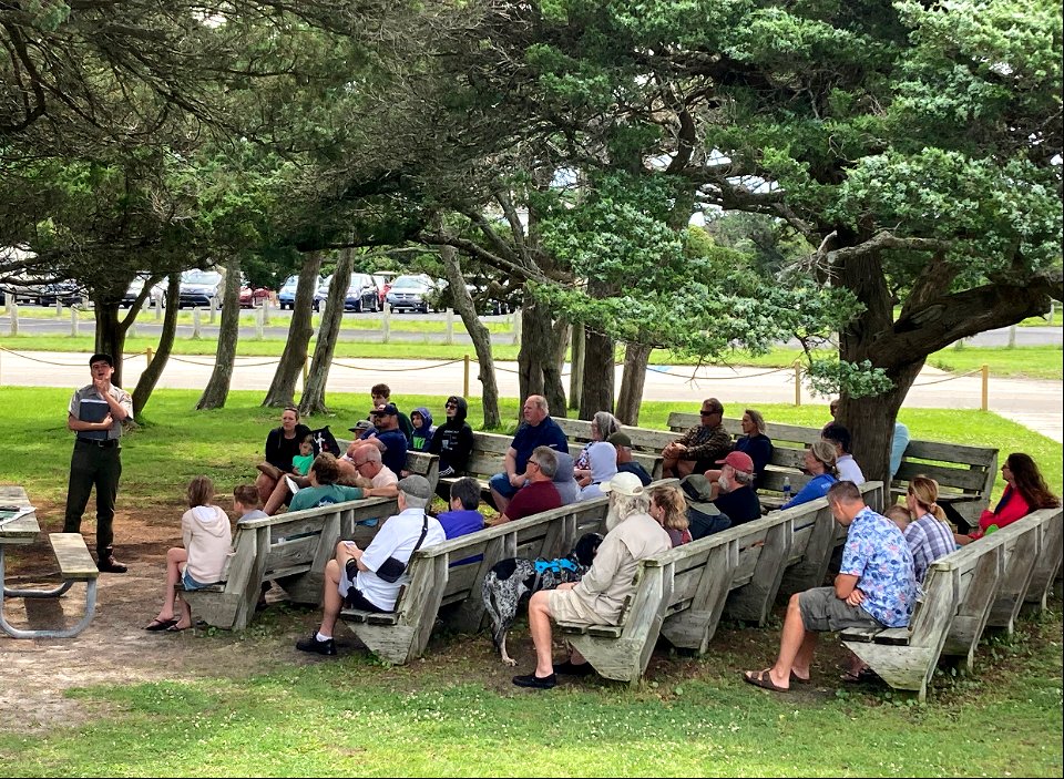 Educational program outside Ocracoke Discovery Center
