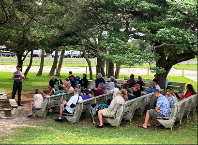 Educational program outside Ocracoke Discovery Center