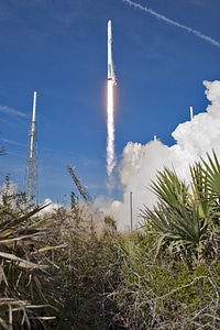 The two-stage Falcon 9 launch