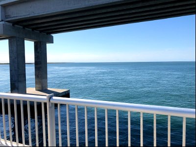 Bonner Bridge Pier with view of Basnight Bridge
