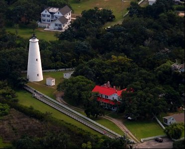 Ocracoke Lighthouse aerial view June 2015