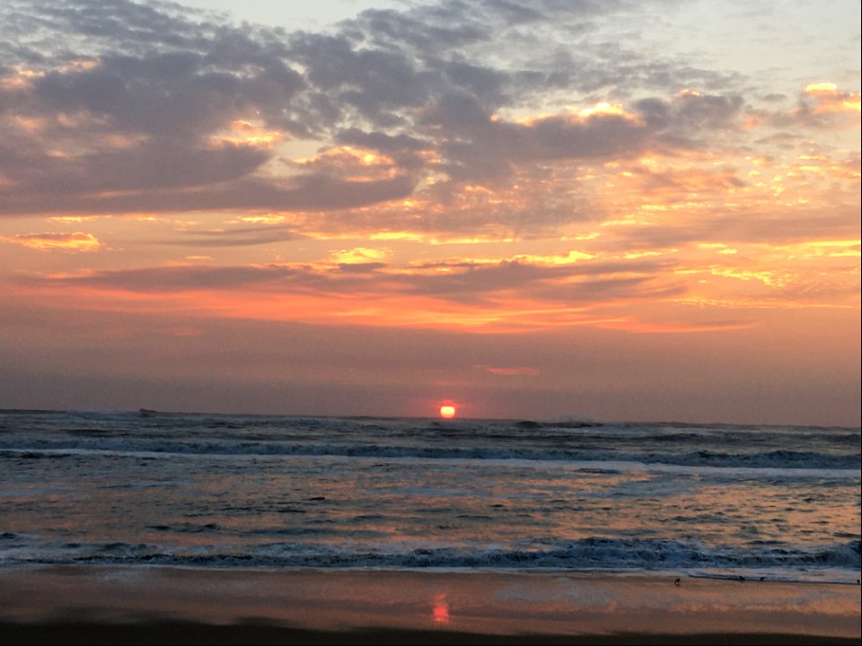 Sunrise at Ramp 43 during Hurricane Teddy swell