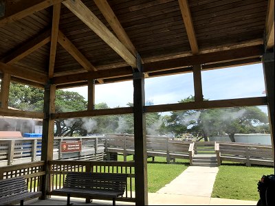 Water misters outside the Ocracoke Island Discovery Center photo