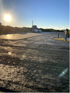 Ocracoke Beach Access parking lot paving project 10-27-2021