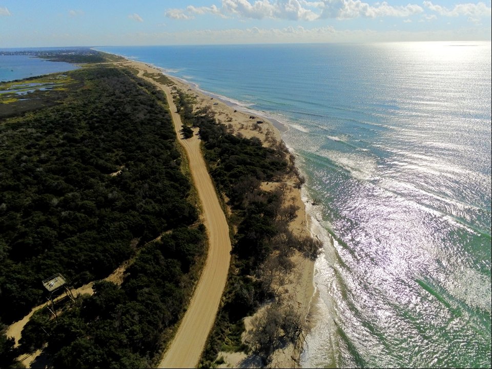 Pole Road at south end of Hatteras Island
