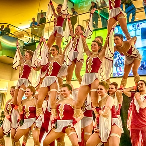 German traditional dance group Funkenmariechen in carnival