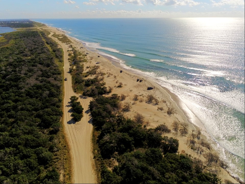 Pole Road at south end of Hatteras Island