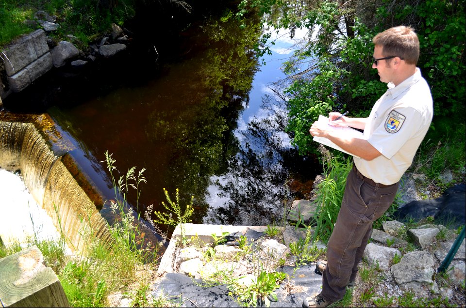 Miners River barrier inspection photo