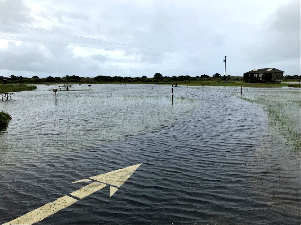 Cape Point Campground after significant rainfall August 2021
