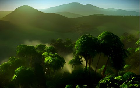 'Morning in a Virgin Tropical Forest' photo